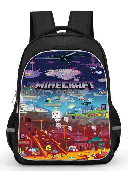 Ovozı 40CM Minecraft Öğrenci Okul Çantası Rahat Omuz Çantası (Yurt Dışından)