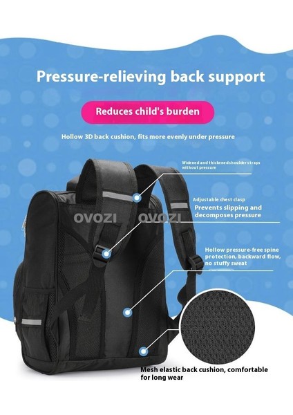 Ovozı 37CM One Piece Büyük Kapasiteli Öğrenci Okul Çantası Günlük Omuz Çantası (Yurt Dışından) indirimleri