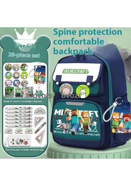 Ovozı Öğrenci Okul Çantası Seti Günlük Omuz Çantası (Yurt Dışından)