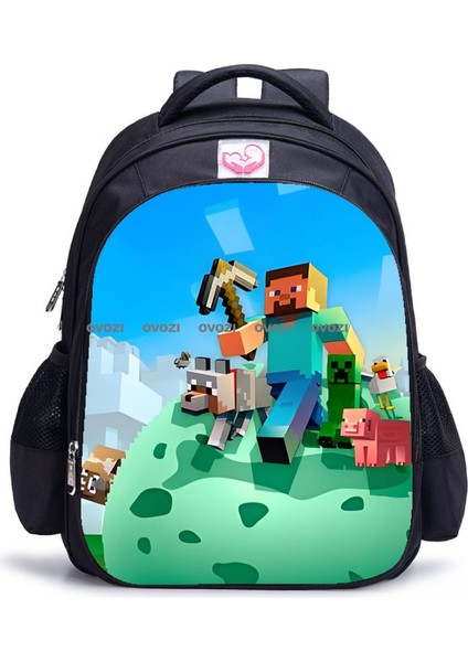 Ovozı 42CM Benim Dünyam Okul Çantası Büyük Kapasiteli Öğrenci Okul Çantası Günlük Omuz Çantası (Yurt Dışından)