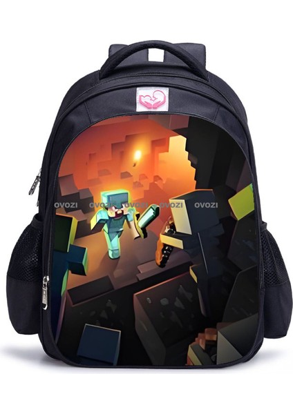 Ovozı 39CM Benim Dünyam Okul Çantası Büyük Kapasiteli Öğrenci Okul Çantası Günlük Omuz Çantası (Yurt Dışından)