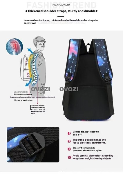 Ovozı Karanlıkta Parlayan Okul Çantası Moda Trend Omuz Çantası (Yurt Dışından) fiyatları