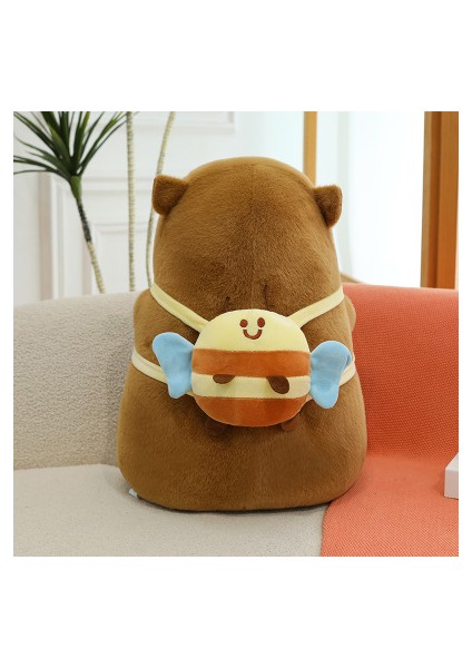 Ovozı 25CM Sevimli Capya Su Yunusu Peluş Oyuncak Bebek Bebek Yastık Hediye (Yurt Dışından)