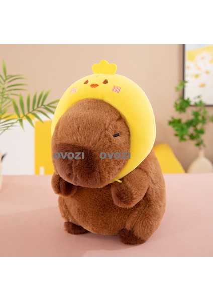 Ovozı 25CM Sevimli Capya Su Yunusu Peluş Oyuncak Bebek Bebek Yastık Hediye (Yurt Dışından)