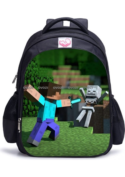 Ovozı 39CM Benim Dünyam Okul Çantası Büyük Kapasiteli Öğrenci Okul Çantası Günlük Omuz Çantası (Yurt Dışından)