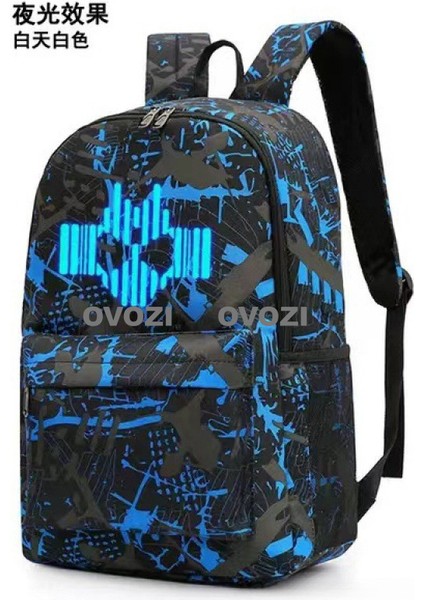 Ovozı Karanlıkta Parlayan Okul Çantası Moda Trend Omuz Çantası (Yurt Dışından)