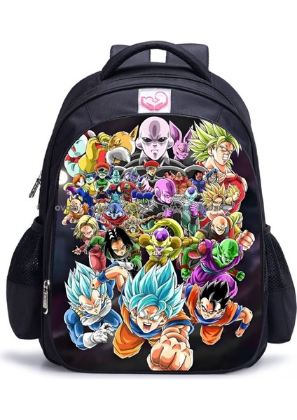 Ovozı 35CM Dragon Ball Büyük Kapasiteli Öğrenci Okul Çantası Günlük Omuz Çantası (Yurt Dışından)