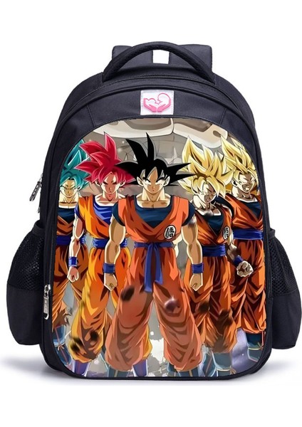 Ovozı 39CM Dragon Ball Büyük Kapasiteli Öğrenci Okul Çantası Günlük Omuz Çantası (Yurt Dışından)