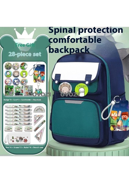 Ovozı Öğrenci Okul Çantası Seti Günlük Omuz Çantası (Yurt Dışından)