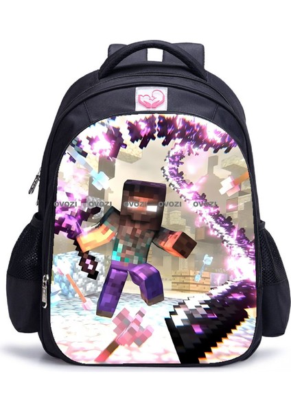 Ovozı 39CM Benim Dünyam Okul Çantası Büyük Kapasiteli Öğrenci Okul Çantası Günlük Omuz Çantası (Yurt Dışından)