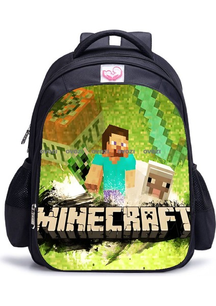 Ovozı 39CM Benim Dünyam Okul Çantası Büyük Kapasiteli Öğrenci Okul Çantası Günlük Omuz Çantası (Yurt Dışından)