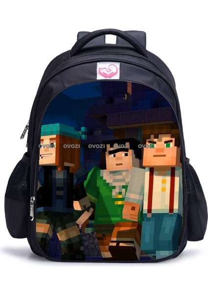 Ovozı 39CM Benim Dünyam Okul Çantası Büyük Kapasiteli Öğrenci Okul Çantası Günlük Omuz Çantası (Yurt Dışından)