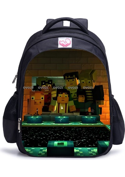 Ovozı 39CM Benim Dünyam Okul Çantası Büyük Kapasiteli Öğrenci Okul Çantası Günlük Omuz Çantası (Yurt Dışından)