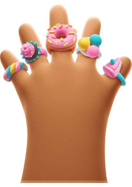 Hava ile Kuruyan Kil (3'lü Kutu) - Takılar (Tatlı Yüzükler)