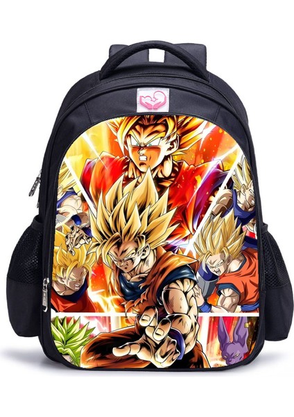 Ovozı 39CM Dragon Ball Büyük Kapasiteli Öğrenci Okul Çantası Günlük Omuz Çantası (Yurt Dışından)