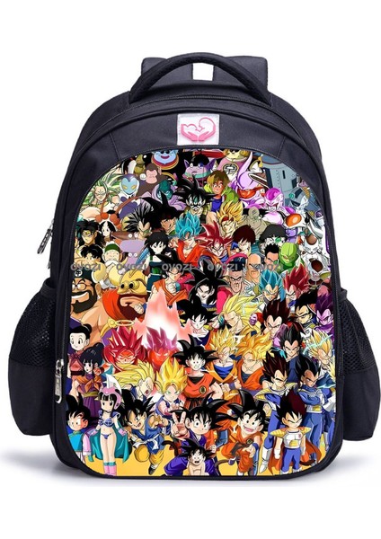 Ovozı 42CM Dragon Ball Büyük Kapasiteli Öğrenci Okul Çantası Günlük Omuz Çantası (Yurt Dışından)