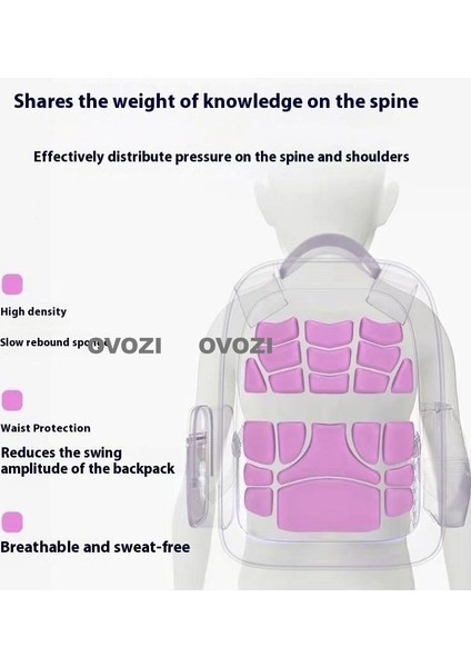 Ovozı Su Geçirmez Yük Azaltma Büyük Kapasiteli Öğrenci Okul Çantası Eğlence Omuz Çantası (Yurt Dışından) fırsatları