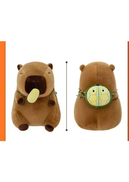 Ovozı 25CM Sevimli Capya Su Yunusu Peluş Oyuncak Bebek Bebek Yastık Hediye (Yurt Dışından)