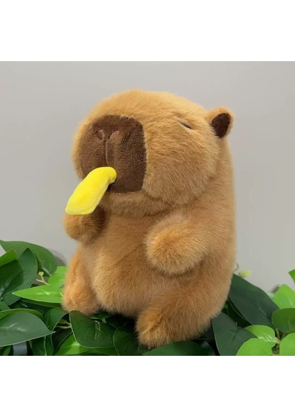 Ovozı 25CM Sevimli Capya Su Yunusu Peluş Oyuncak Bebek Bebek Yastık Hediye (Yurt Dışından)