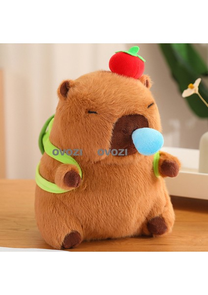 Ovozı 30CM Sevimli Capya Su Yunusu Peluş Oyuncak Bebek Bebek Yastık Hediye (Yurt Dışından)