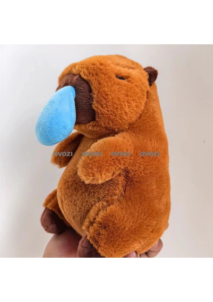 Ovozı 25CM Sevimli Capya Su Yunusu Peluş Oyuncak Bebek Bebek Yastık Hediye (Yurt Dışından)