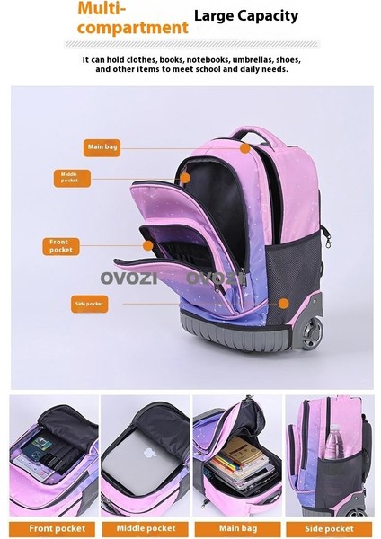 Ovozı Büyük Kapasiteli Ortaokul Öğrencileri Üniversite Öğrencileri Yetişkin Arabası Çantaları Arabası Seyahat Çantası (Yurt Dışından) fırsatları