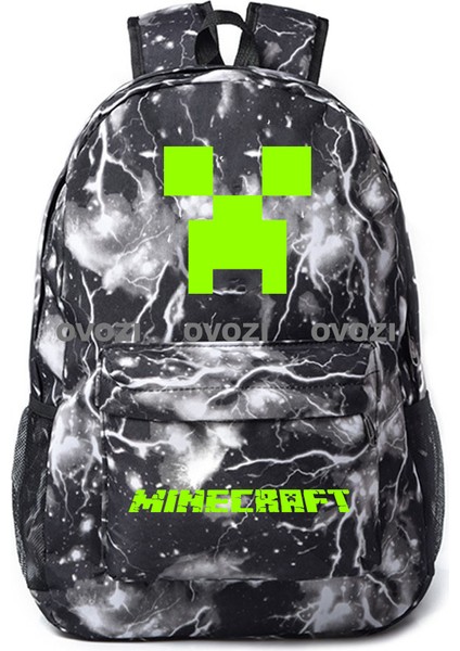 Ovozı 45CM Minecraft Öğrenci Okul Çantası Rahat Omuz Çantası (Yurt Dışından)