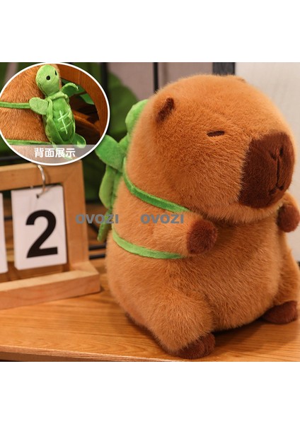 Ovozı 25CM Sevimli Capya Su Yunusu Peluş Oyuncak Bebek Bebek Yastık Hediye (Yurt Dışından)