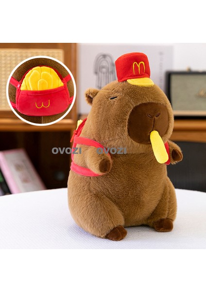 Ovozı 25CM Sevimli Capya Su Yunusu Peluş Oyuncak Bebek Bebek Yastık Hediye (Yurt Dışından)