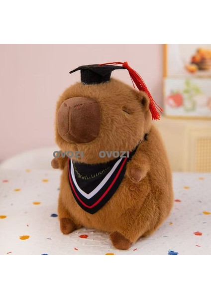 Ovozı 25CM Sevimli Capya Su Yunusu Peluş Oyuncak Bebek Bebek Yastık Hediye (Yurt Dışından)