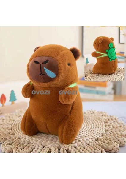Ovozı 25CM Sevimli Capya Su Yunusu Peluş Oyuncak Bebek Bebek Yastık Hediye (Yurt Dışından)