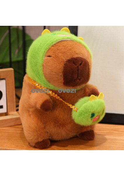 Ovozı 25CM Sevimli Capya Su Yunusu Peluş Oyuncak Bebek Bebek Yastık Hediye (Yurt Dışından)