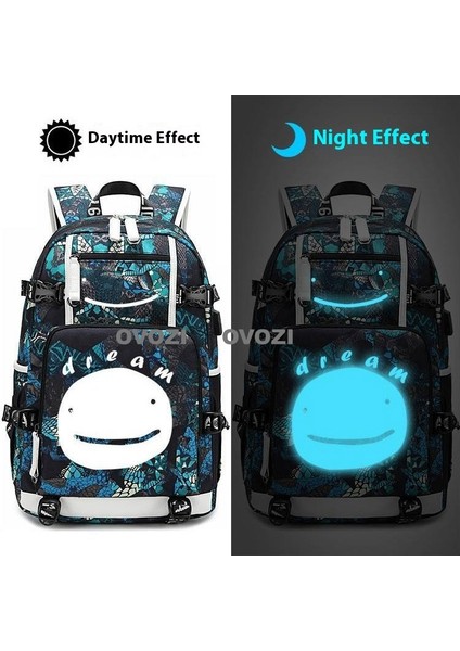 Ovozı USB Şarj Portlu Büyük Kapasite Ortaokul Lise Üniversite Okul Çantası Eğlence Omuz Çantası (Yurt Dışından)
