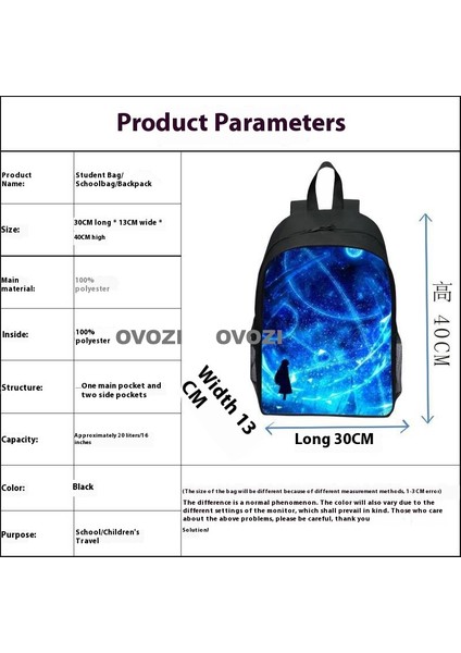 Ovozı Su Geçirmez Yük Azaltma Büyük Kapasiteli Öğrenci Okul Çantası Eğlence Omuz Çantası (Yurt Dışından) fiyatları