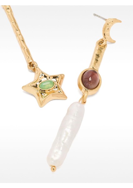 Tatlı Su Incili ve Taşlı Uzun Küpe modelleri