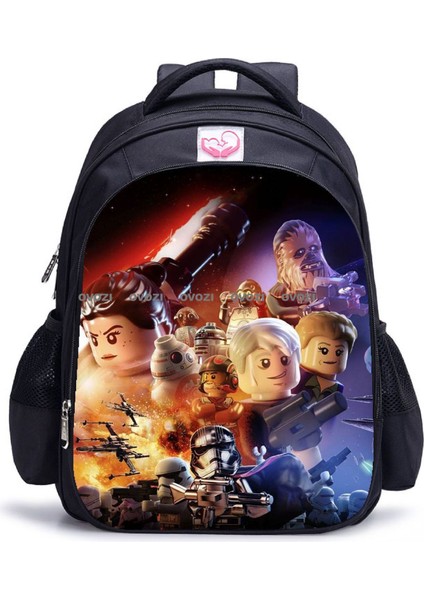Ovozı 35CM Benim Dünyam Okul Çantası Büyük Kapasiteli Öğrenci Okul Çantası Günlük Omuz Çantası (Yurt Dışından)