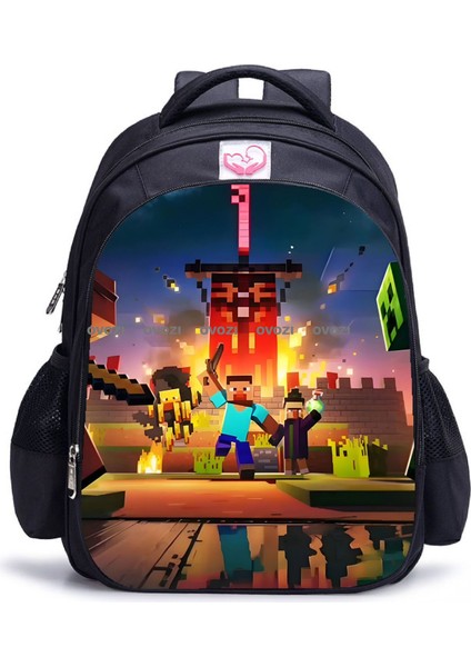 Ovozı 42CM Benim Dünyam Okul Çantası Büyük Kapasiteli Öğrenci Okul Çantası Günlük Omuz Çantası (Yurt Dışından)