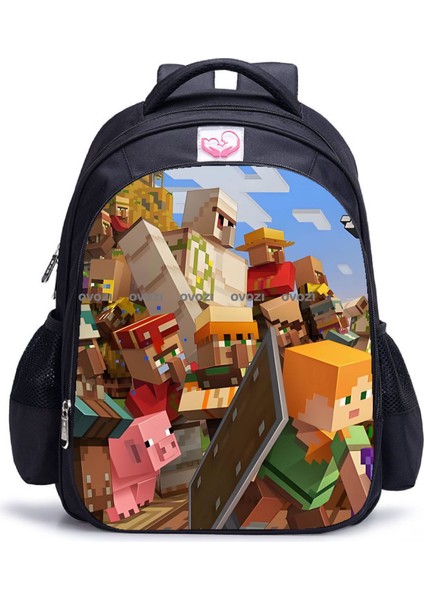 Ovozı 42CM Benim Dünyam Okul Çantası Büyük Kapasiteli Öğrenci Okul Çantası Günlük Omuz Çantası (Yurt Dışından)