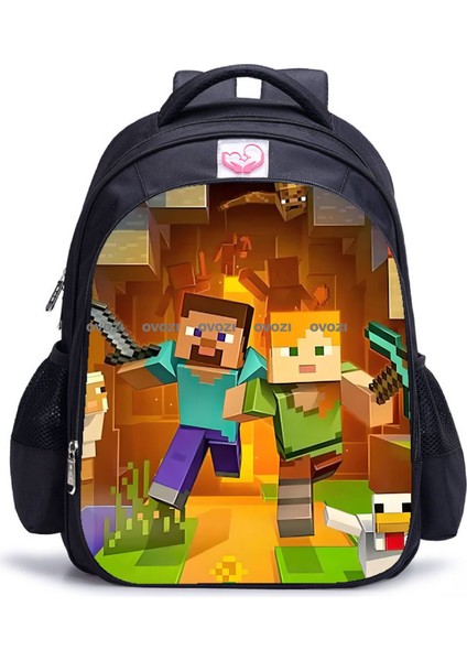 Ovozı 42CM Benim Dünyam Okul Çantası Büyük Kapasiteli Öğrenci Okul Çantası Günlük Omuz Çantası (Yurt Dışından)