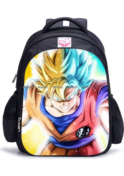 Ovozı 42CM Dragon Ball Büyük Kapasiteli Öğrenci Okul Çantası Günlük Omuz Çantası (Yurt Dışından)