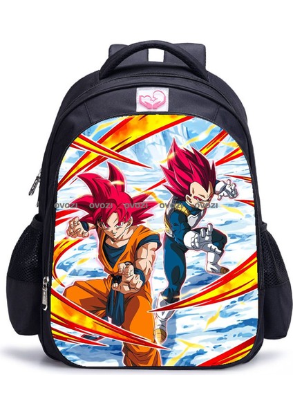 Ovozı 42CM Dragon Ball Büyük Kapasiteli Öğrenci Okul Çantası Günlük Omuz Çantası (Yurt Dışından)