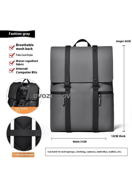 Ovozı Ortaokul Üniversite Okul Çantası Günlük Omuz Çantası Büyük Kapasiteli Seyahat Çantası (Yurt Dışından)