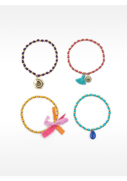 Çok Renkli ve Tılsımlı Elastik Bileklik Seti modelleri