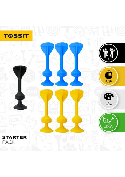 Silikon Dart - Başlangıç Seti - Mavi/Sarı fırsatları