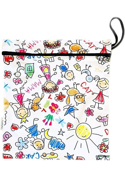 Su Geçirmez Bebek Kirli Bez Kıyafet Islak Mayo Çantası, Torbası (43X46 Cm)