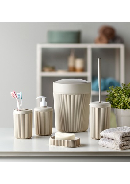 5 Parça Banyo Seti Krem fiyatları