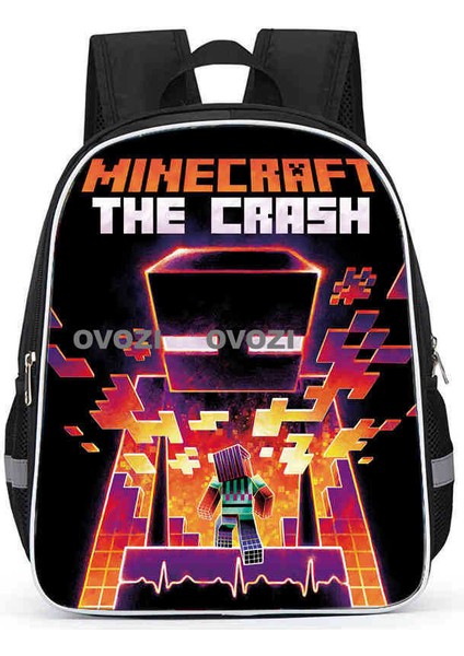 Ovozı 33CM Minecraft Öğrenci Okul Çantası Rahat Omuz Çantası (Yurt Dışından)