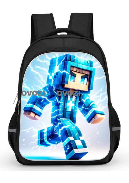 Ovozı 40CM Minecraft Öğrenci Okul Çantası Rahat Omuz Çantası (Yurt Dışından)