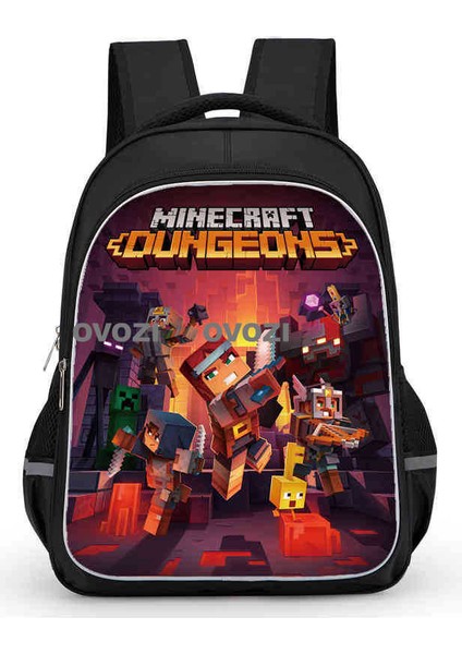 Ovozı 40CM Minecraft Öğrenci Okul Çantası Rahat Omuz Çantası (Yurt Dışından)