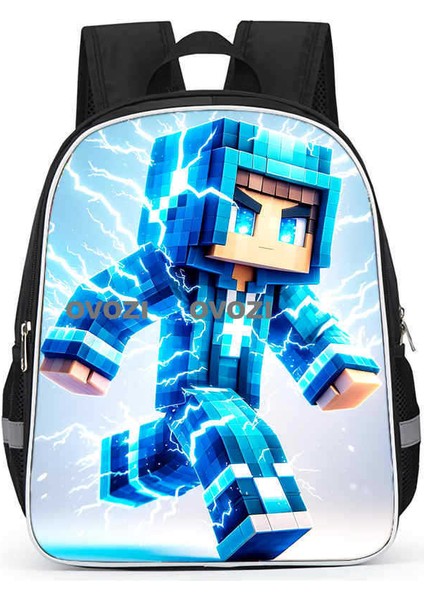 Ovozı 33CM Minecraft Öğrenci Okul Çantası Rahat Omuz Çantası (Yurt Dışından)